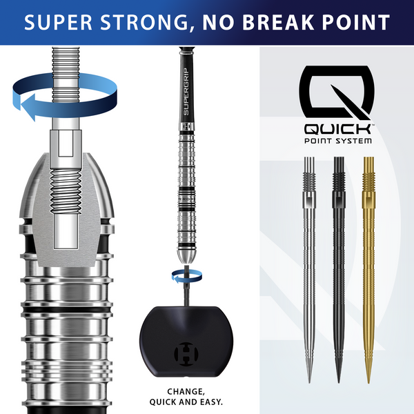Końcówki stalowe ostre Harrows QUICK POINT - MICRO RIGDE silver