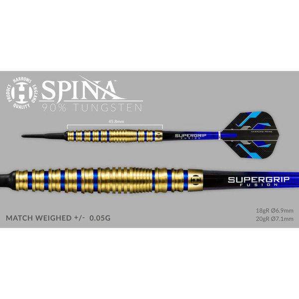Rzutki Harrows Spina Gold 90% Softip